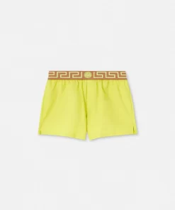 Clearance Badeshorts Mit Greca-Bordure Herren Strandkleidung