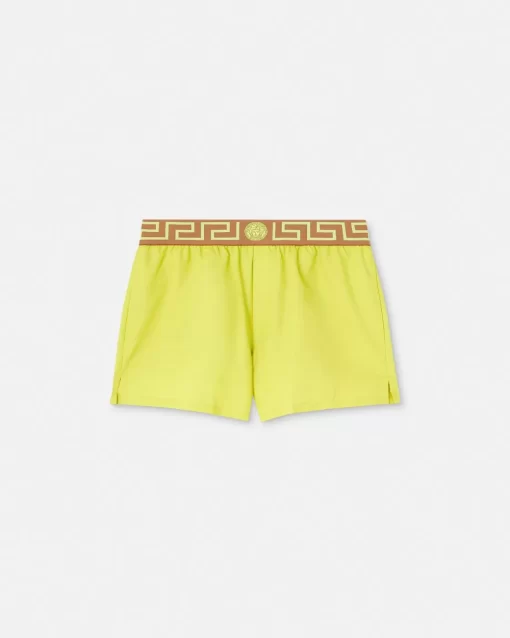 Clearance Badeshorts Mit Greca-Bordure Herren Strandkleidung