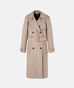 Shop Barocco Jacquard-Trenchcoat Damen Jacken & Mäntel