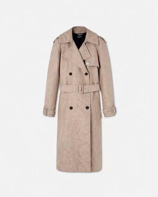 Shop Barocco Jacquard-Trenchcoat Damen Jacken & Mäntel