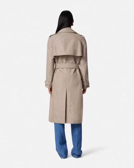 Shop Barocco Jacquard-Trenchcoat Damen Jacken & Mäntel