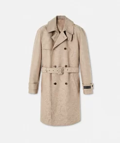 Clearance Barocco Trenchcoat Aus Jacquard Herren Jacken & Mäntel