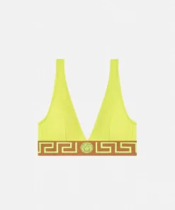 Clearance Bikinioberteil Mit Greca-Bordure Damen Bademode