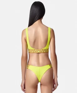 Clearance Bikinioberteil Mit Greca-Bordure Damen Bademode