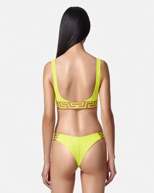 Clearance Bikinioberteil Mit Greca-Bordure Damen Bademode