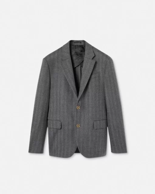 Best Sale Blazer Aus Kaschmir Mit Fischgratmuster Herren Blazer & Anzüge