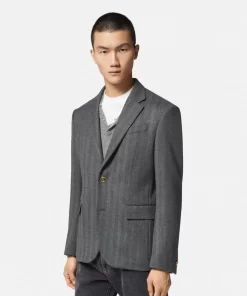 Best Sale Blazer Aus Kaschmir Mit Fischgratmuster Herren Blazer & Anzüge