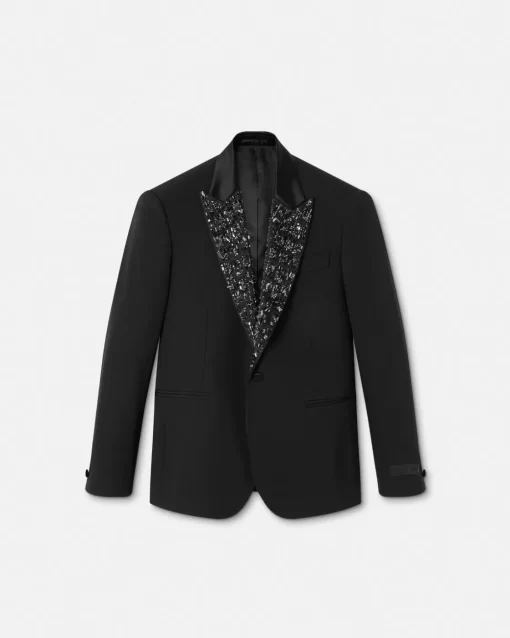 Clearance Einreihiger Blazer Mit Kristallverzierung Herren Blazer & Anzüge