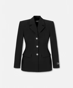 Sale Einreihiger Blazer Mit Sanduhr-Silhouette Damen Anzüge