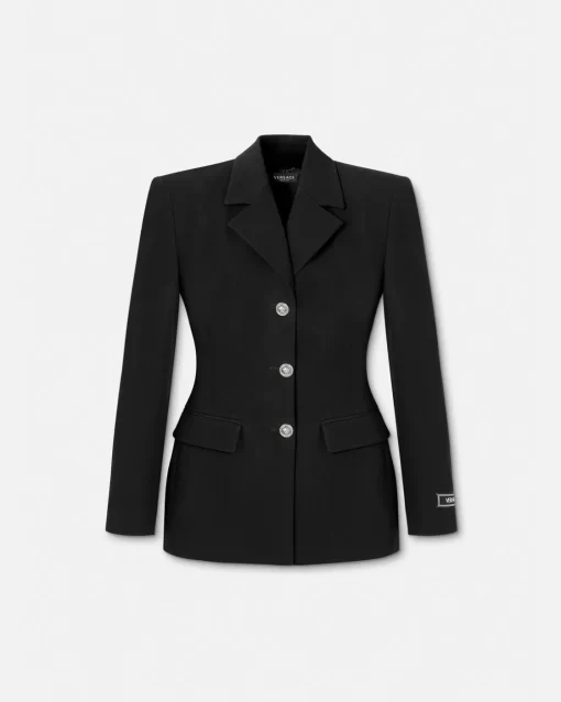 Sale Einreihiger Blazer Mit Sanduhr-Silhouette Damen Anzüge