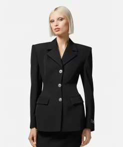 Sale Einreihiger Blazer Mit Sanduhr-Silhouette Damen Anzüge