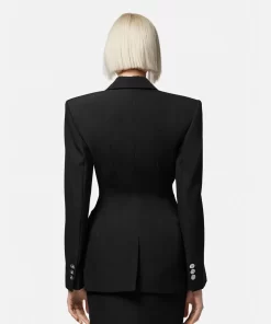 Sale Einreihiger Blazer Mit Sanduhr-Silhouette Damen Anzüge