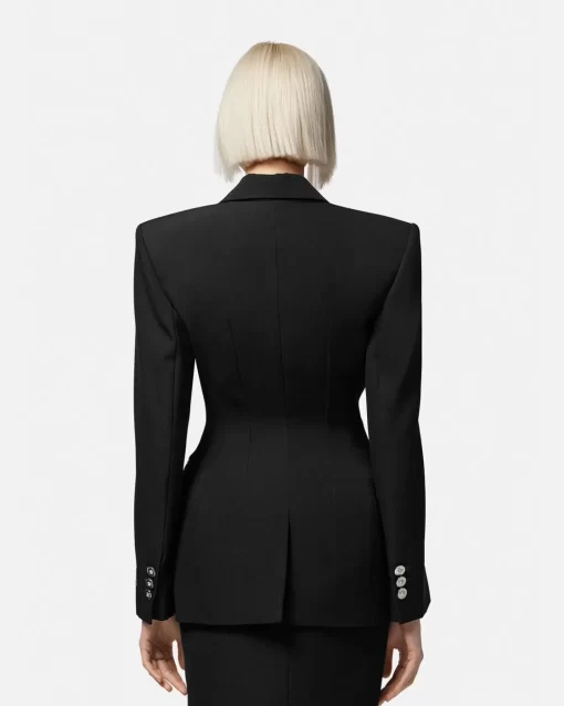 Sale Einreihiger Blazer Mit Sanduhr-Silhouette Damen Anzüge