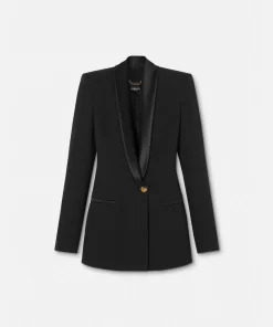 Fashion Einreihiger Grain De Poudre Blazer Damen Blazer