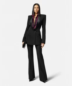 Fashion Einreihiger Grain De Poudre Blazer Damen Blazer