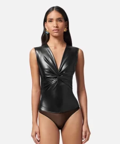 Cheap Geknoteter Bodysuit Damen Blusen & Tops