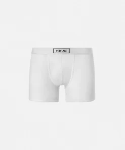 Cheap Gerippte Lange '90S Logo Badehose Herren Boxershorts