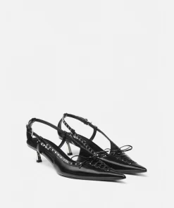 Best Geschnurte Niedrige Pin-Point Slingback-Pumps Damen Pumps