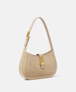 Outlet Greca Goddess Hobo-Tasche In Kroko-Optik Damen Schultertaschen & Umhängetaschen