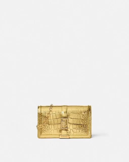 Shop Greca Goddess Minibag In Kroko-Optik Damen Mini-Taschen & Clutches