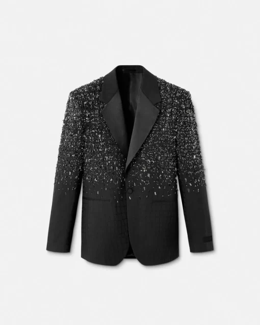 Best Sale Jacquard-Blazer Mit Kristall-Kroko-Effekt Herren Blazer & Anzüge