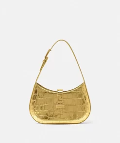 Cheap Kleine Greca Goddess Hobo-Tasche, Metallisch Damen Schultertaschen & Umhängetaschen