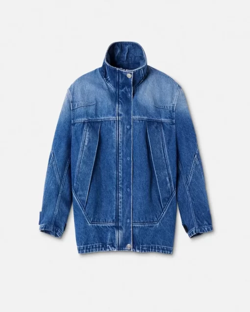 Cheap Kokon-Parka Aus Denim Damen Denim