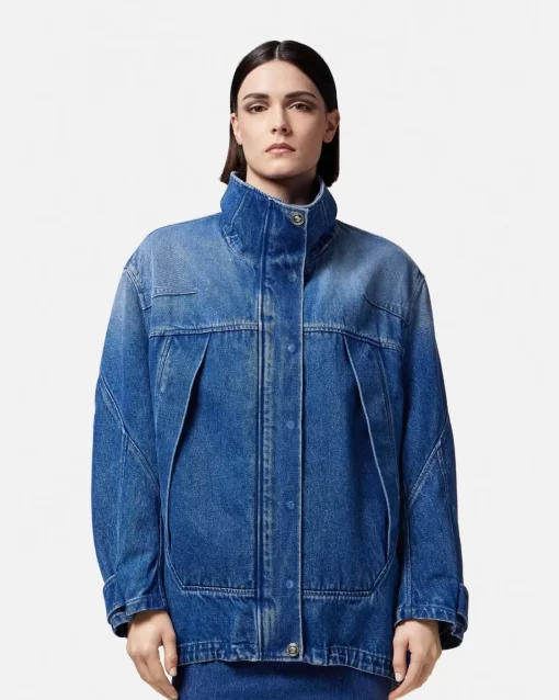 Cheap Kokon-Parka Aus Denim Damen Denim