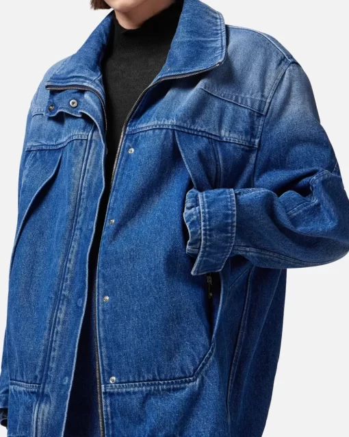 Cheap Kokon-Parka Aus Denim Damen Denim