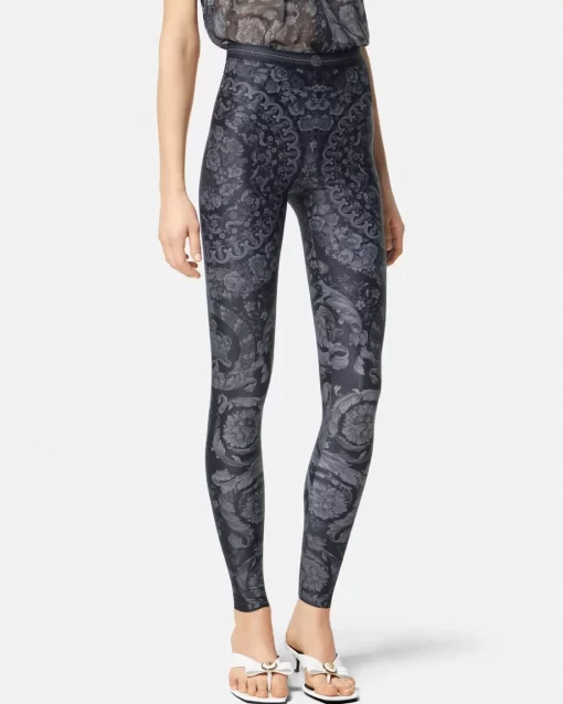 Online Leggings Im Barocco-Print Damen Hosen & Shorts