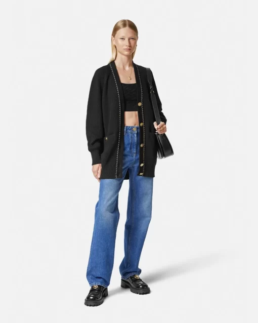 Clearance Medusa '95 Strick-Crop-Top Damen Strick