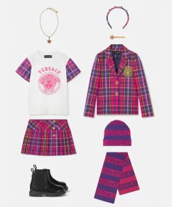 Online Medusa Tartan Kids T-Shirt Kinder Bekleidung