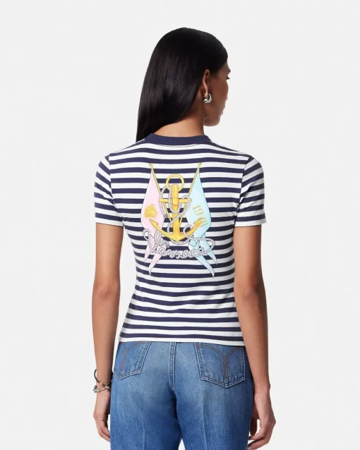 Fashion Nautical T-Shirt Mit Streifen Damen T-Shirts & Sweatshirts