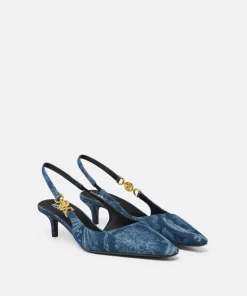 Best Niedrige Barocco Slingback-Jeanspumps Damen Pumps