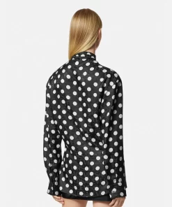 Outlet Polka Dot Hemd Mit Schalkragen Damen Blusen & Tops