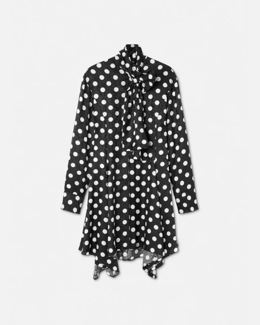 Clearance Polka Dot Hemdkleid Damen Kleider