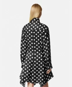 Clearance Polka Dot Hemdkleid Damen Kleider