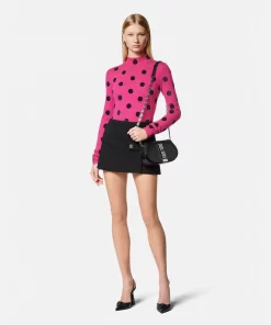 New Polka Dot Rollkragenpullover Damen Strick