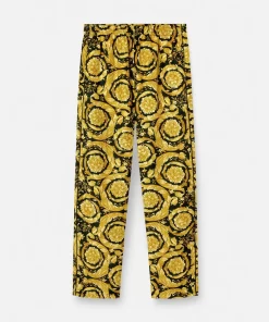 Shop Pyjamahose Aus Seide Im Barocco-Print Damen Loungewear