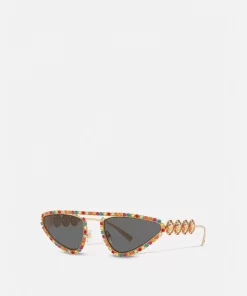 Sale Signature Medusa Crystal Sonnenbrille Damen Sonnenbrillen