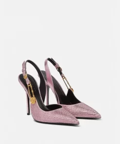 Sale Slingback-Pumps Mit Safety Pin Und Kristallen Damen Pumps