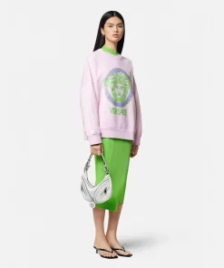 Shop Sweatshirt Im Used-Look Mit Medusa-Logo Damen T-Shirts & Sweatshirts