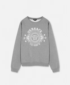 New Sweatshirt Mit Medusa Badge-Motiv Herren Sweatshirts