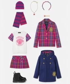 Hot Tartan Logo Kids Mantel Kinder Bekleidung