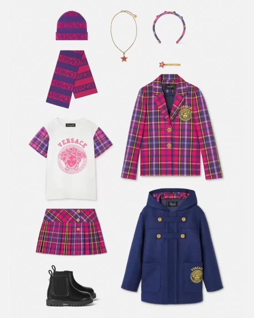 Hot Tartan Logo Kids Mantel Kinder Bekleidung