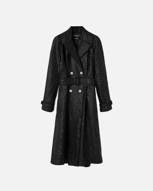 Shop Trenchcoat Aus Cloquet In Kroko-Lack Damen Jacken & Mäntel