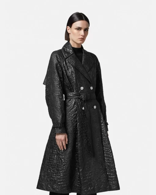 Shop Trenchcoat Aus Cloquet In Kroko-Lack Damen Jacken & Mäntel