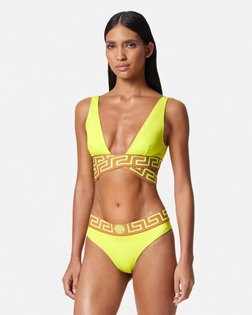 Fashion Triangel-Bikinioberteil Mit Greca-Bordure Damen Bademode