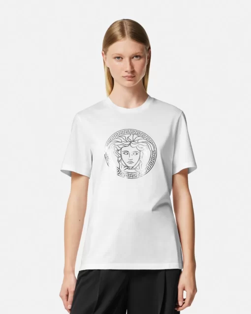 Cheap T-Shirt Mit Medusa-Motiv Damen T-Shirts & Sweatshirts