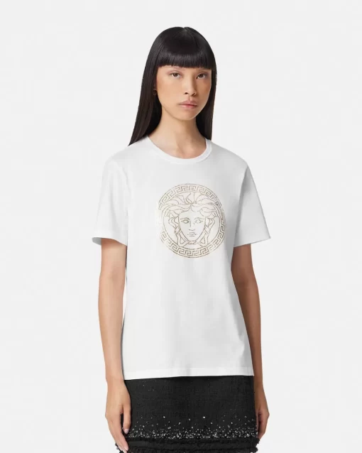 Online T-Shirt Mit Medusa-Motiv Damen T-Shirts & Sweatshirts